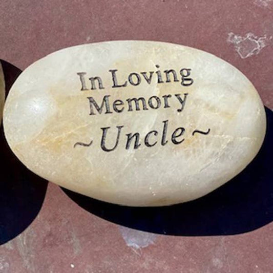 In Loving Memory River Rock - Uncle