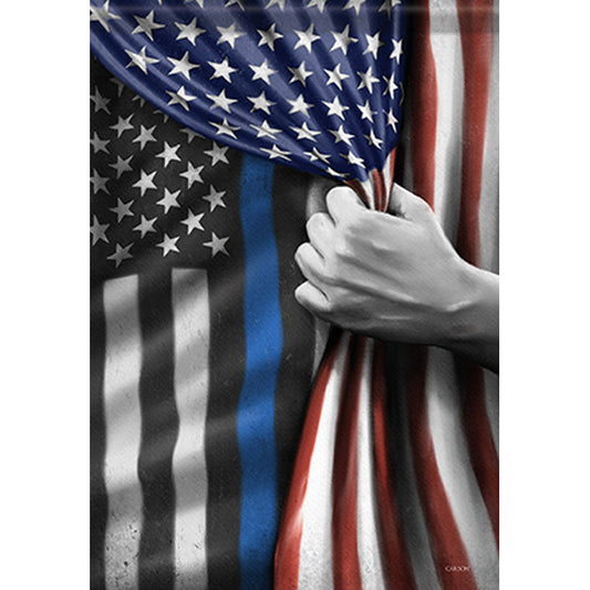 Back The Blue Garden Flag