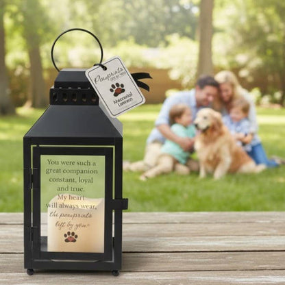 Pawprints Left By You Memorial Pet Loss  Lantern 6068