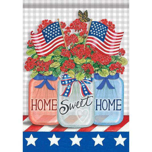 Patriotic Jars Garden Flag