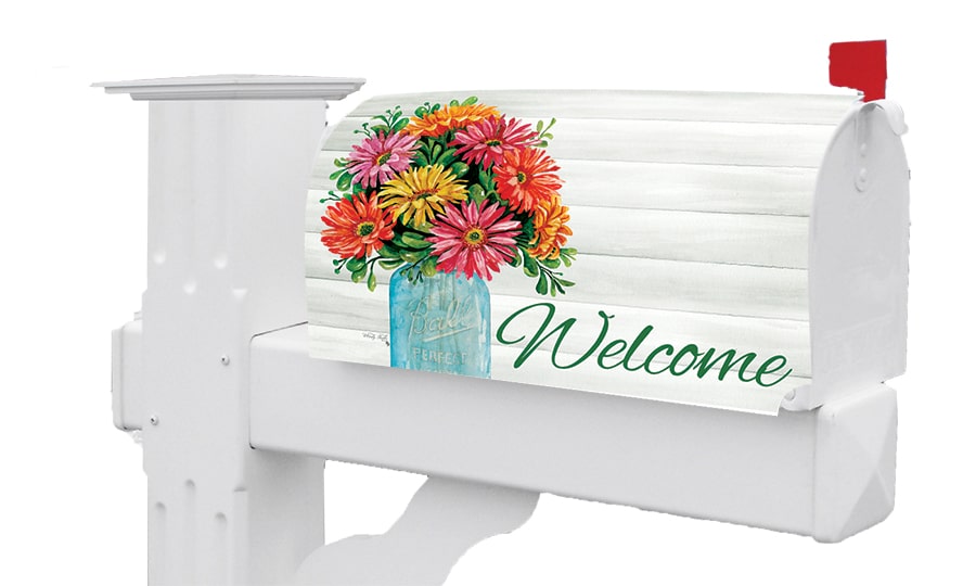 Gerbera Jar Mailbox Cover