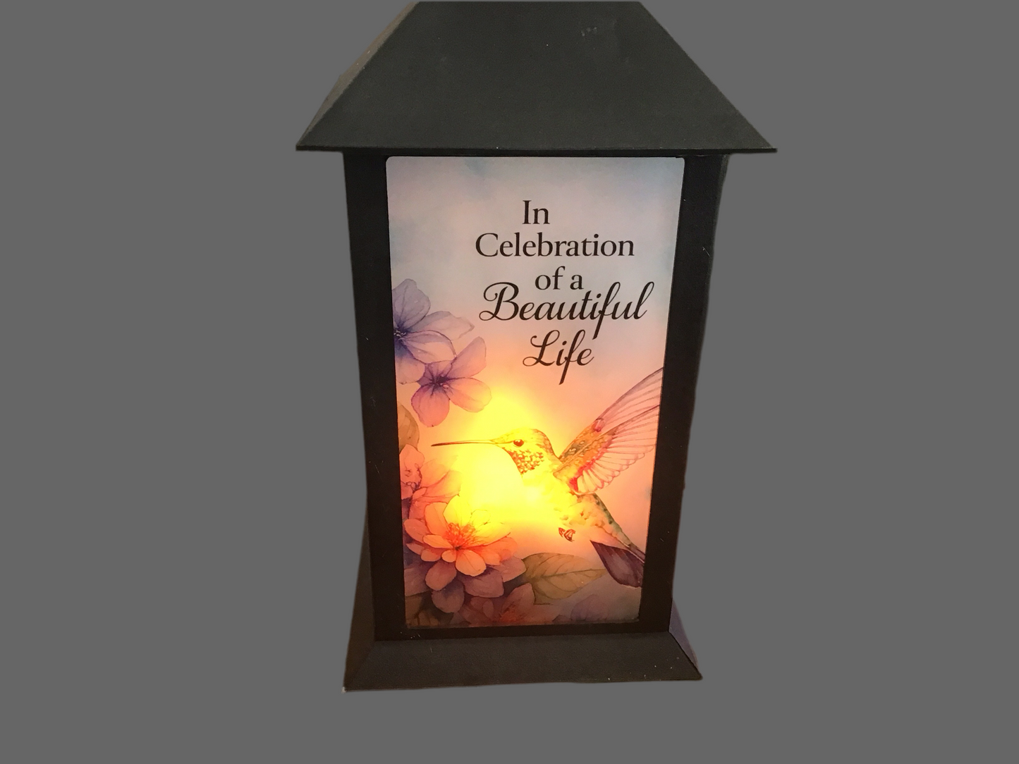Lantern 13” frost beautiful life hummingbird memorial