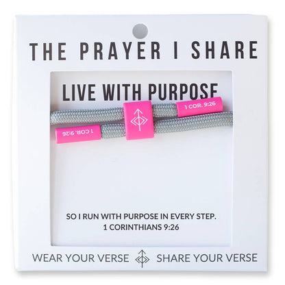 LIVE WITH PURPOSE Bracelet, Christian Cord Bracelet