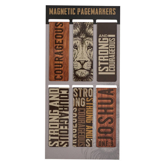 Strong and Courageous Magnetic Bookmark Set - Joshua 1:9