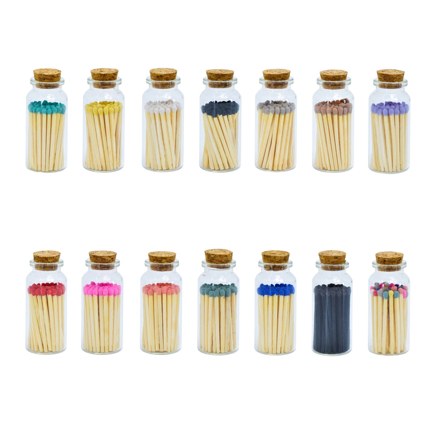 Small Match Bottles - Safety Matches in Jars with Striker