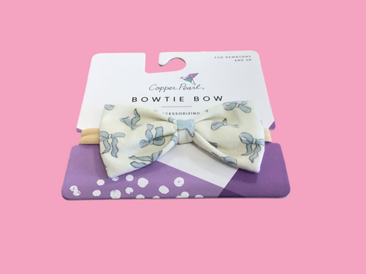 Copper pearl baby bow tie bow