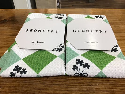 Geometry bar towel diamond bow