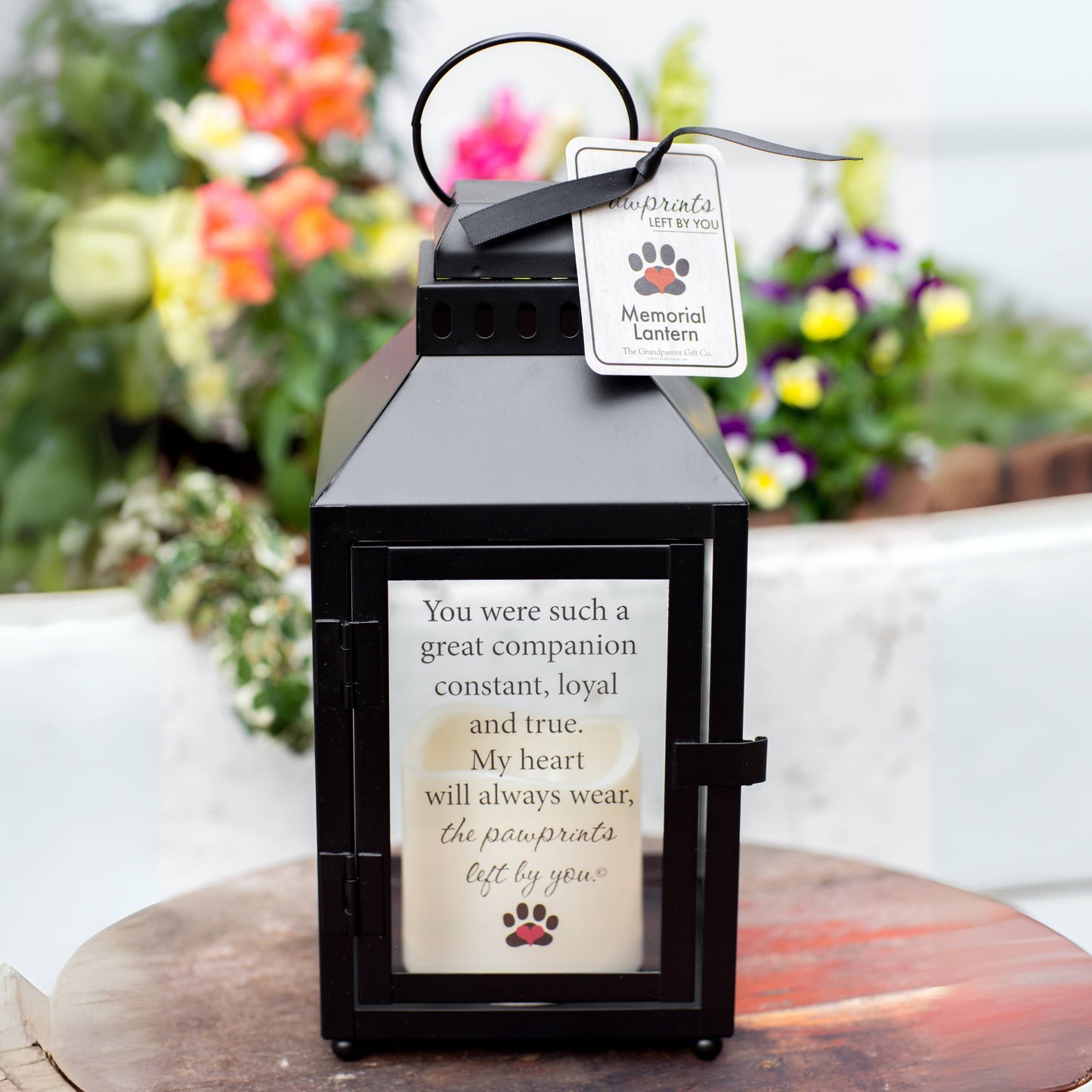 Pawprints Left By You Memorial Pet Loss  Lantern 6068