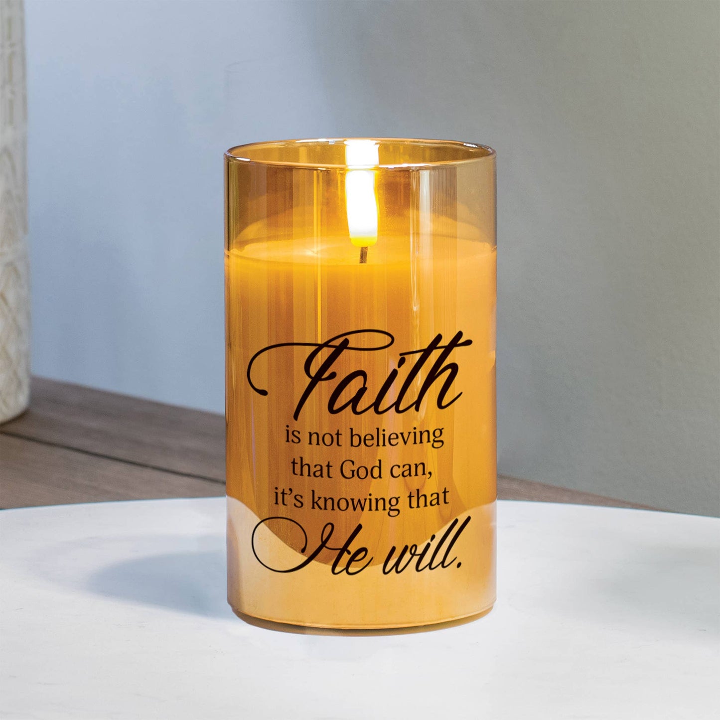 Faith Is Not Believing 5in LED Candle