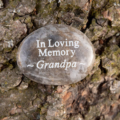 In Loving Memory River Rock - Grandpa