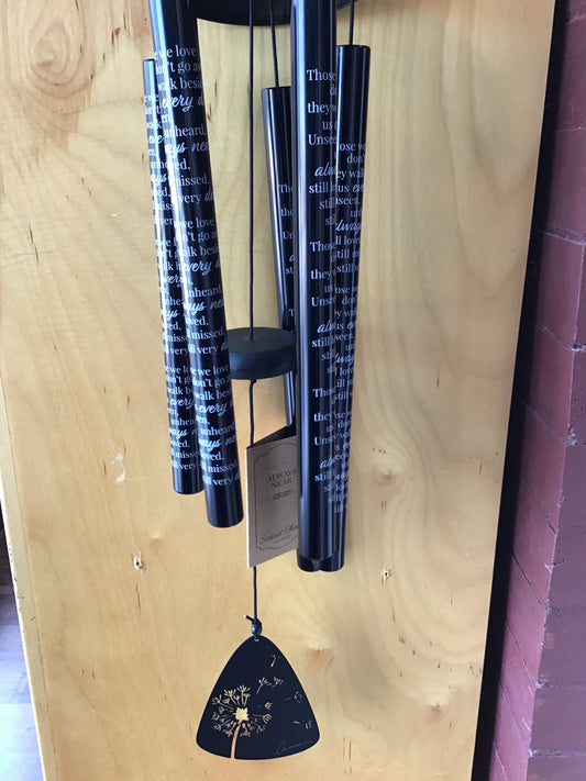 Memorial windchime black always near