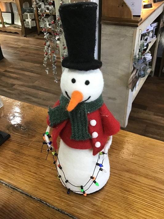 Felt  light up battery snowman