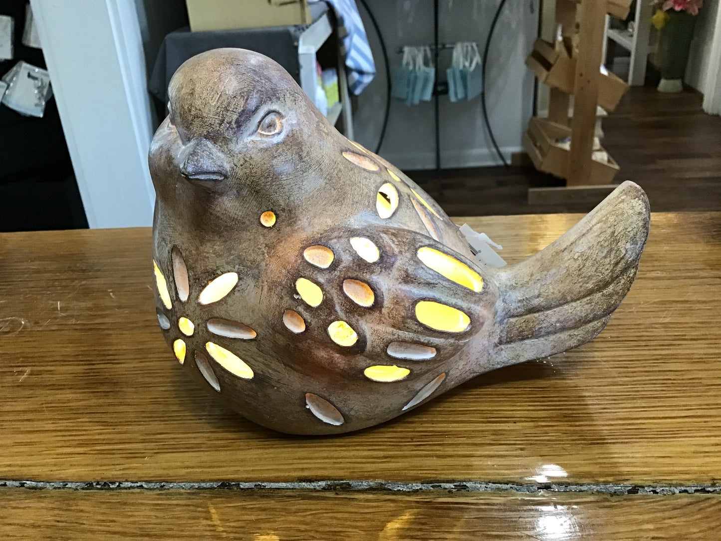 Led bird wooden