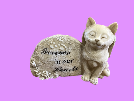 Pet memorial cat three inches tall