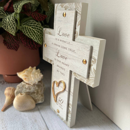 Love is a Miracle 50th Anniversary Cross