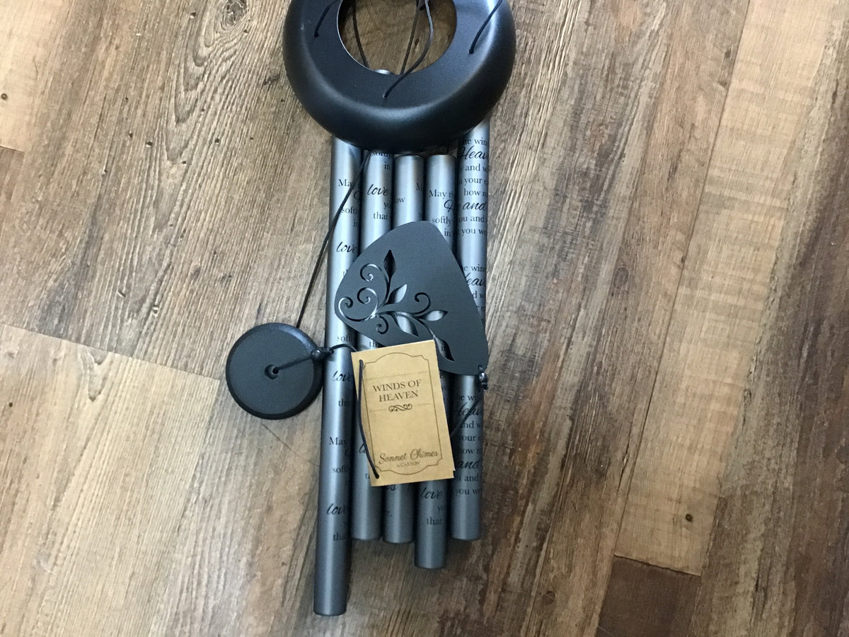Memorial windchime 30 inch charcoal winds of heaven