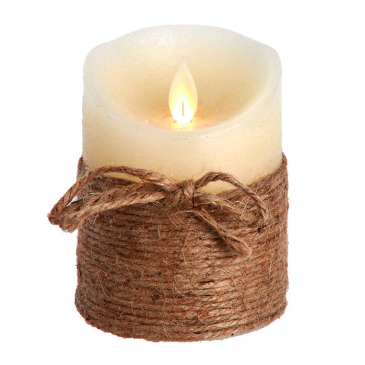 4"B/O LED ROPE CANDLE+FLICKER FLAME