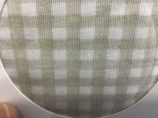 Tan check swaddle blanket