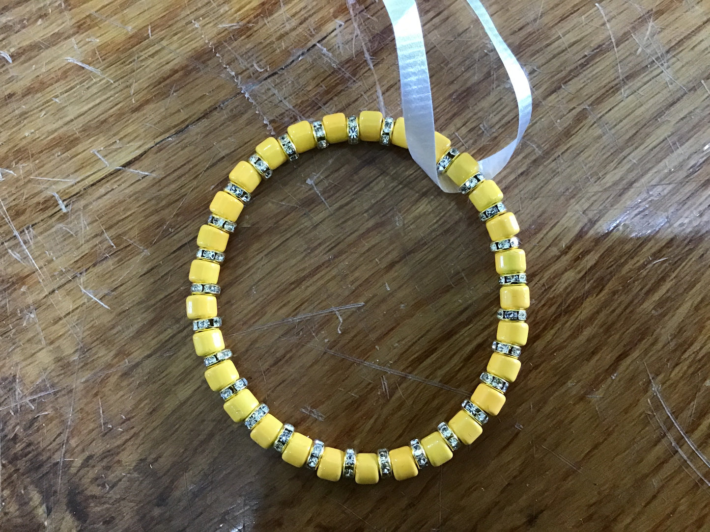 Yellow with rhinestone