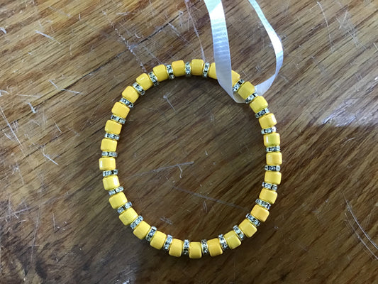Yellow with rhinestone