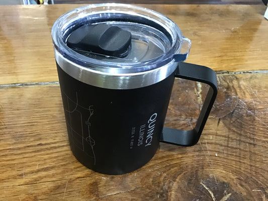 Quincy black metal mug