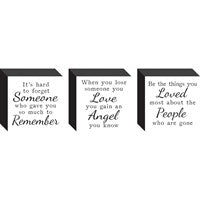 Wood Remembrance Block Tabletop Sign