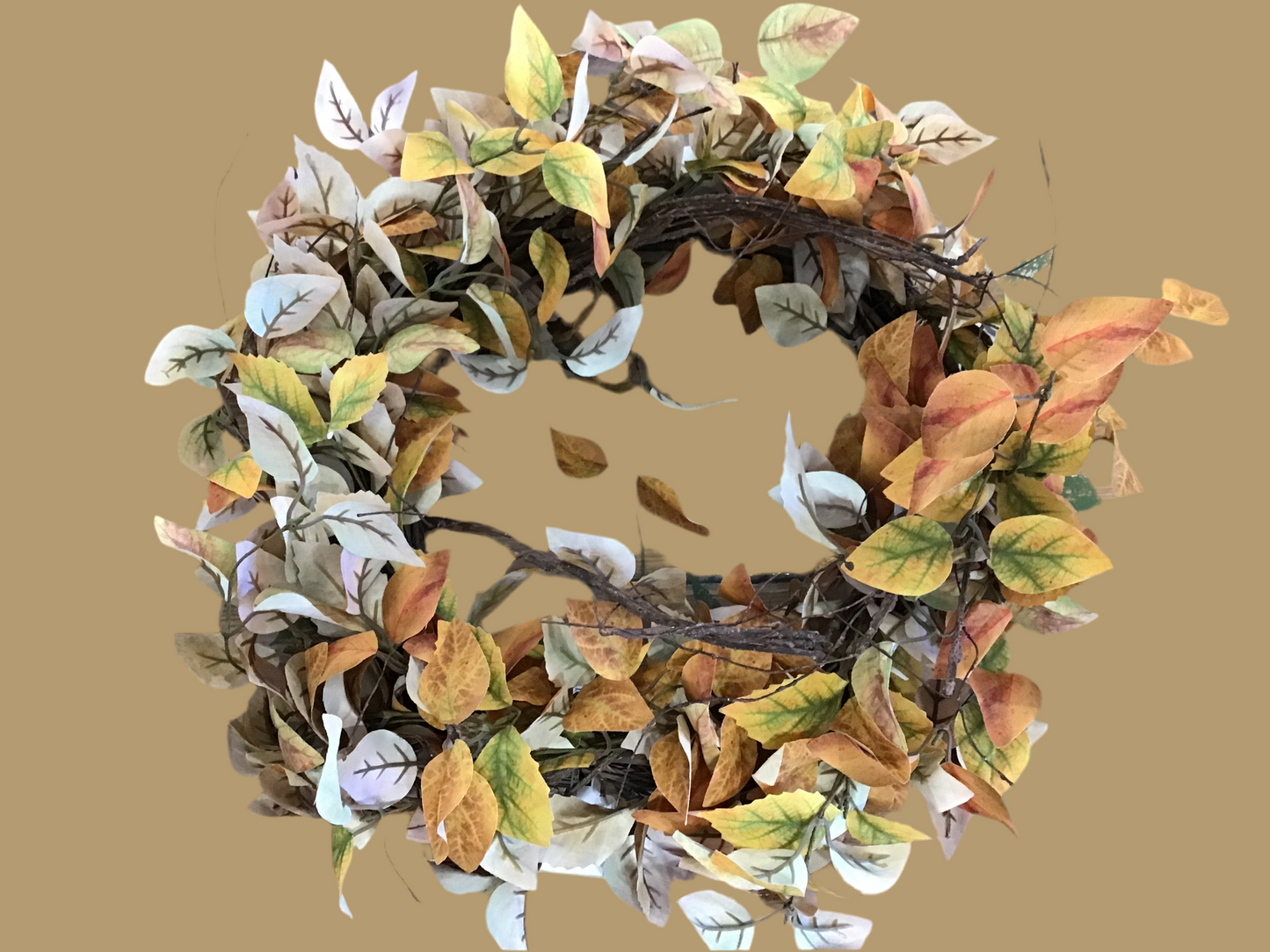 Fall leaf wreath 21”