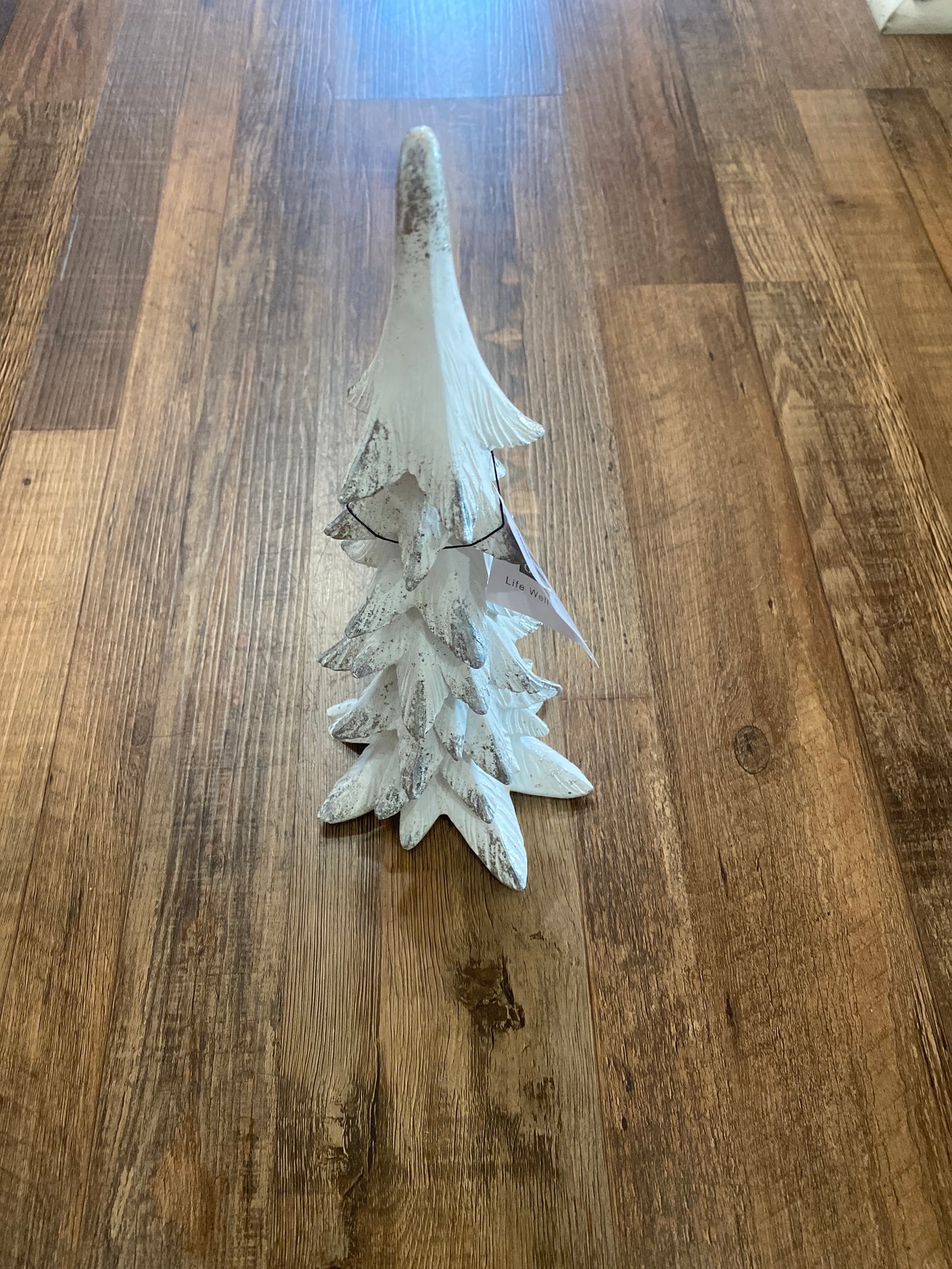 Silver and White Resin Tree - Small