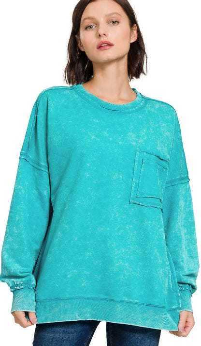 Zenana Pocket Sweatshirt