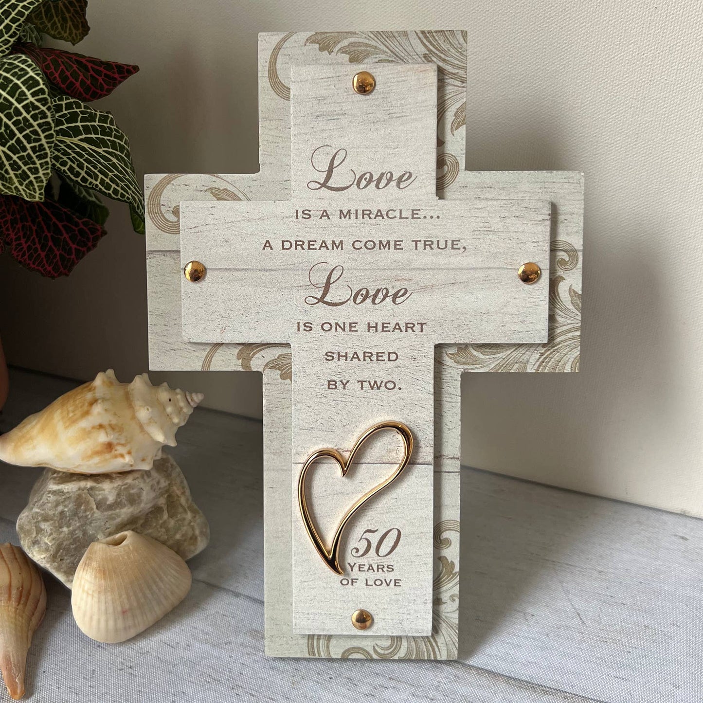 Love is a Miracle 50th Anniversary Cross