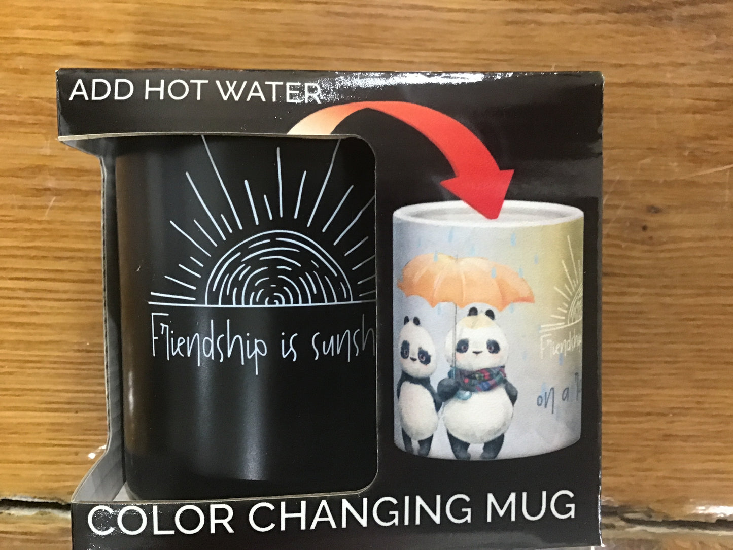 Panda friends color changing magic mug - heat activated