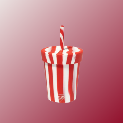 8 oz Kids Silipint Silicone Straw Tumbler - Peppermint