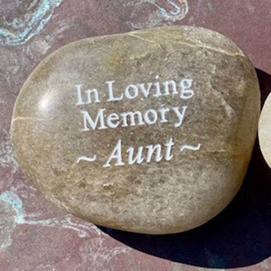 In Loving Memory River Rock - Aunt