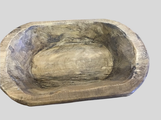 Small oval wooden bowl