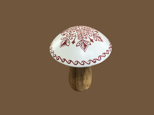 Large red snowflake mushroom