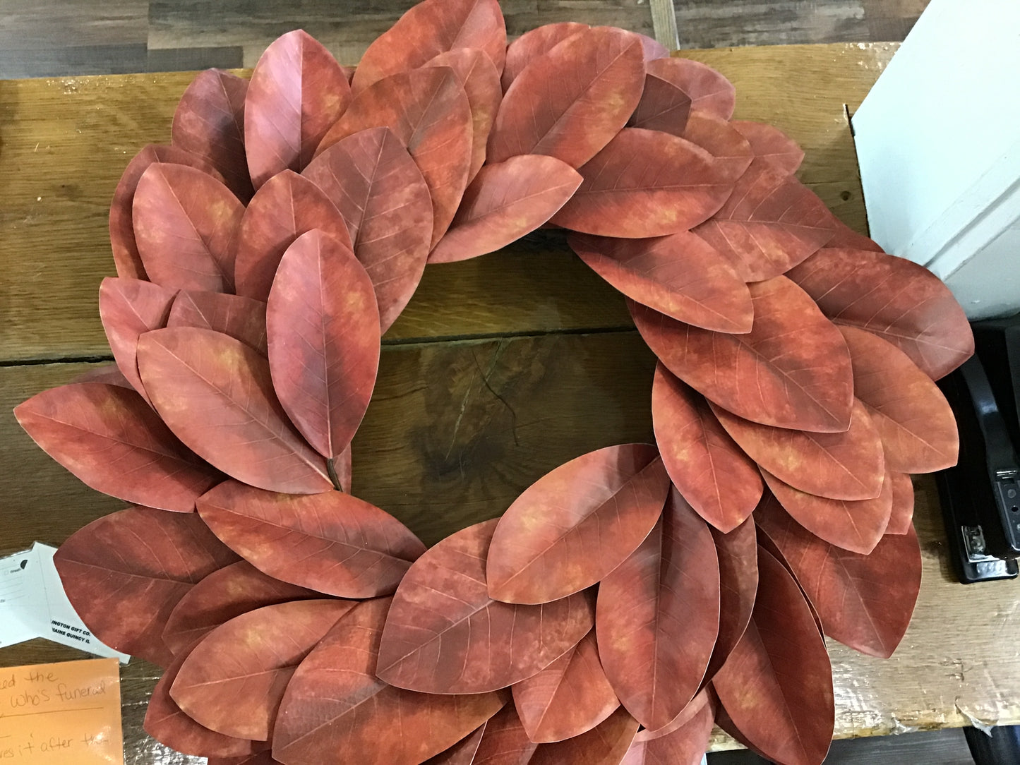 Magnolia leaf wreath