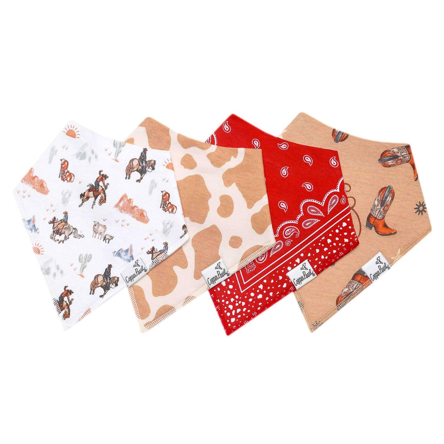4 Pack Baby Bandana Bibs - Boone