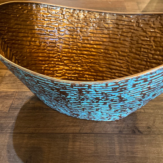 Gold and Blue Planter