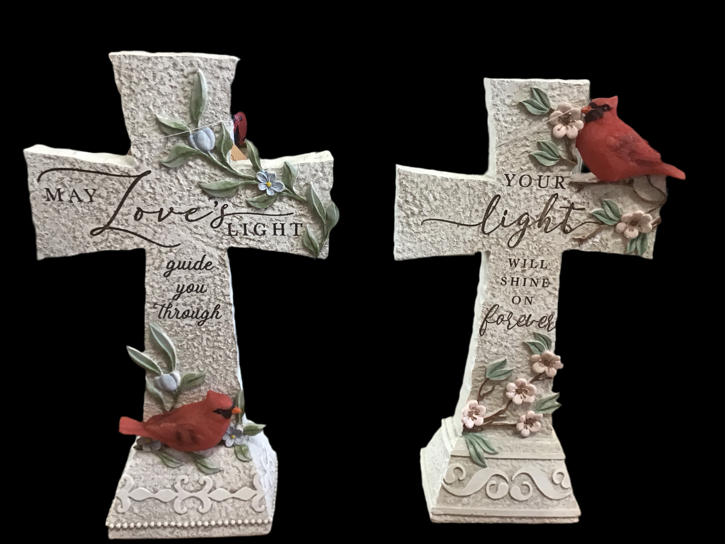 Two different individual styles of cardinal cross solar sold separately