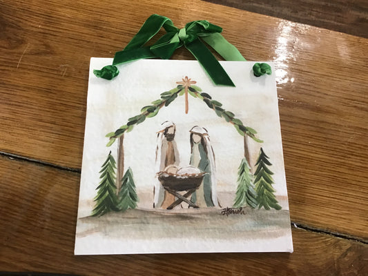 Nativity wall sign