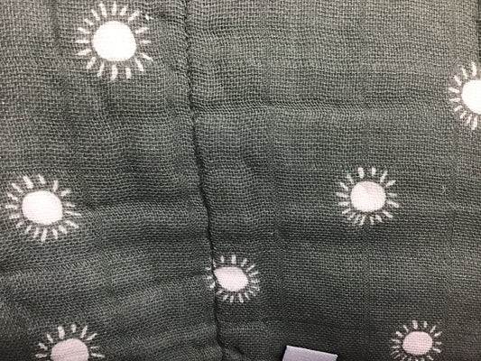 Green sun burst burb cloth 2 pack