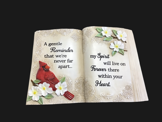 Memorial statue book cardinal