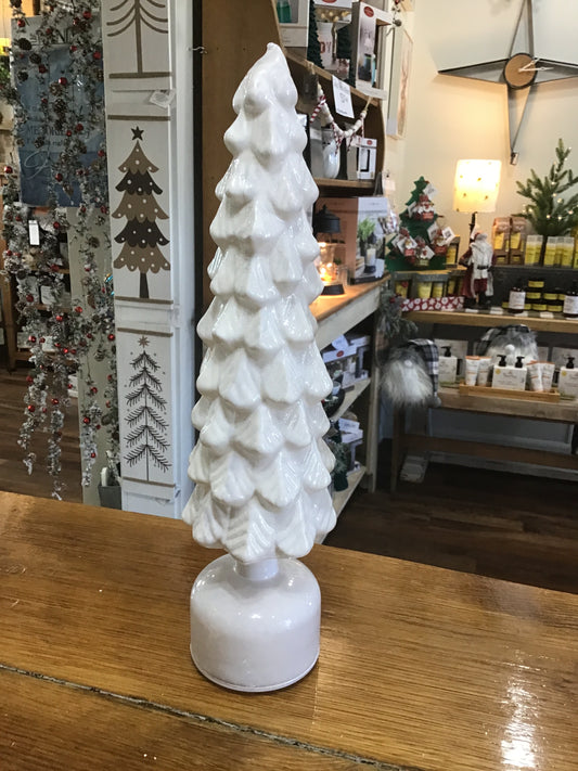 White glass tree large