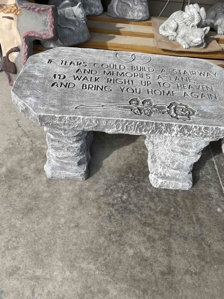 Tears W/Rose Rock Leg Bench