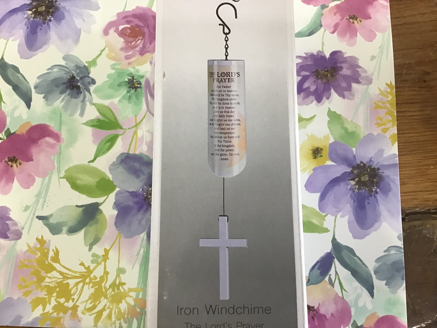 Memorial wind chime small cylinder Lord’s Prayer
