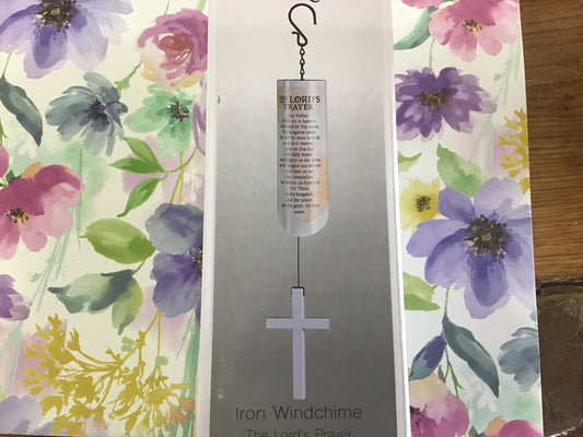 Memorial wind chime small cylinder Lord’s Prayer