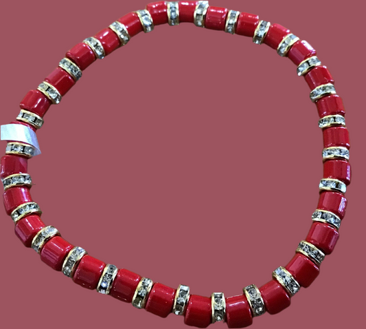 Enamel red bracelet