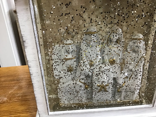 Nativity shimmer lantern