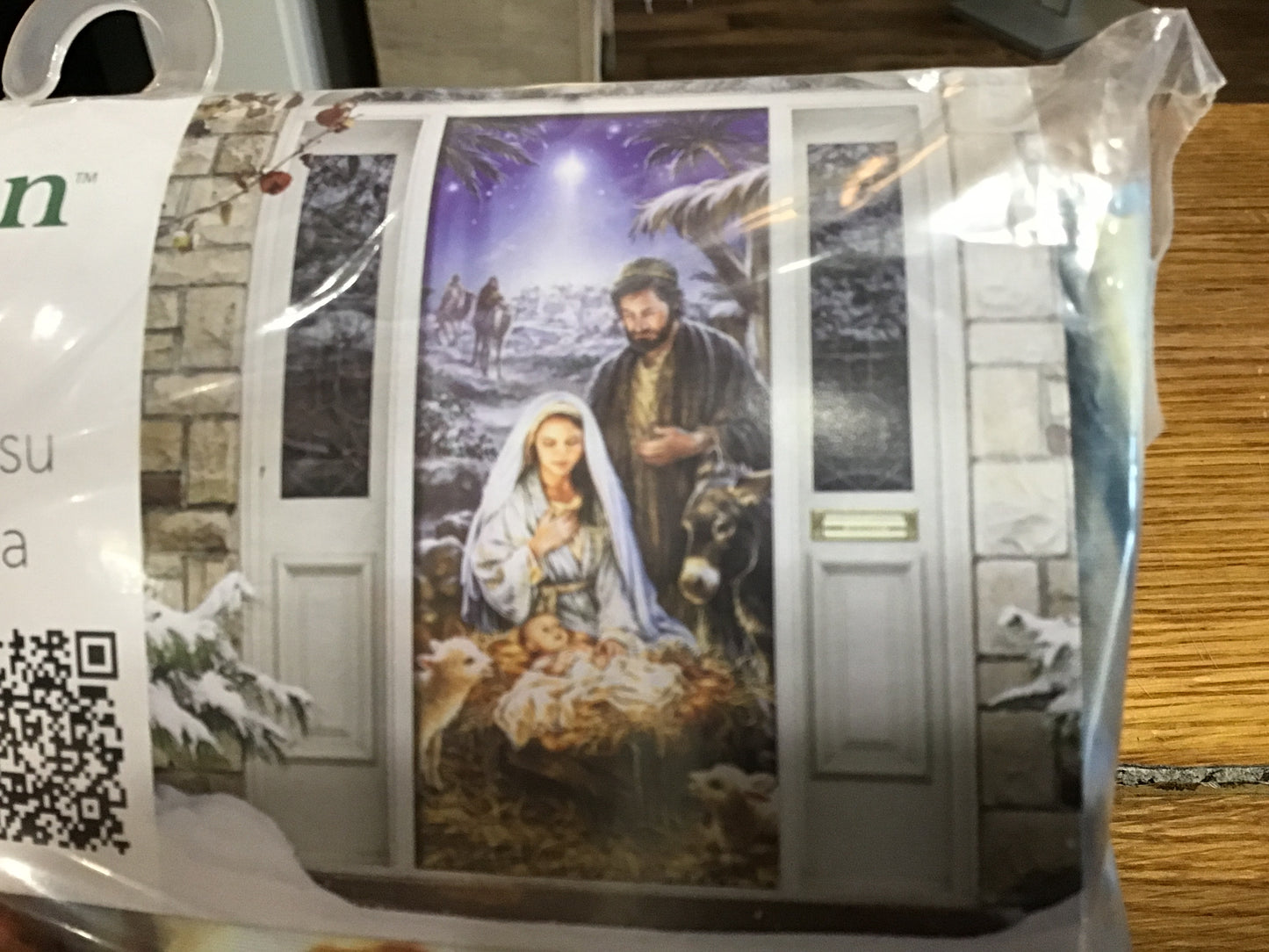 Fabric door cover nativity