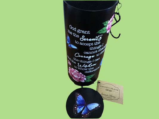 Cylinder windchime memorial serenity prayer 22 inch